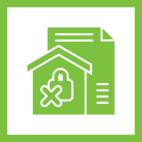Green background with a subtle geometric pattern.